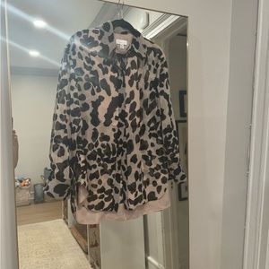 Oversized sheer leopard blouse from Topshop Size 4